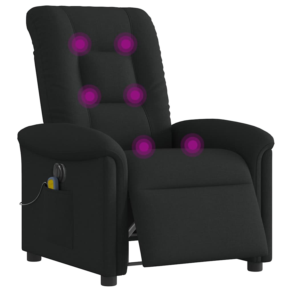Massagestoel Stof Zwart