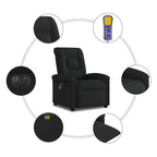 Massagestoel Stof Zwart