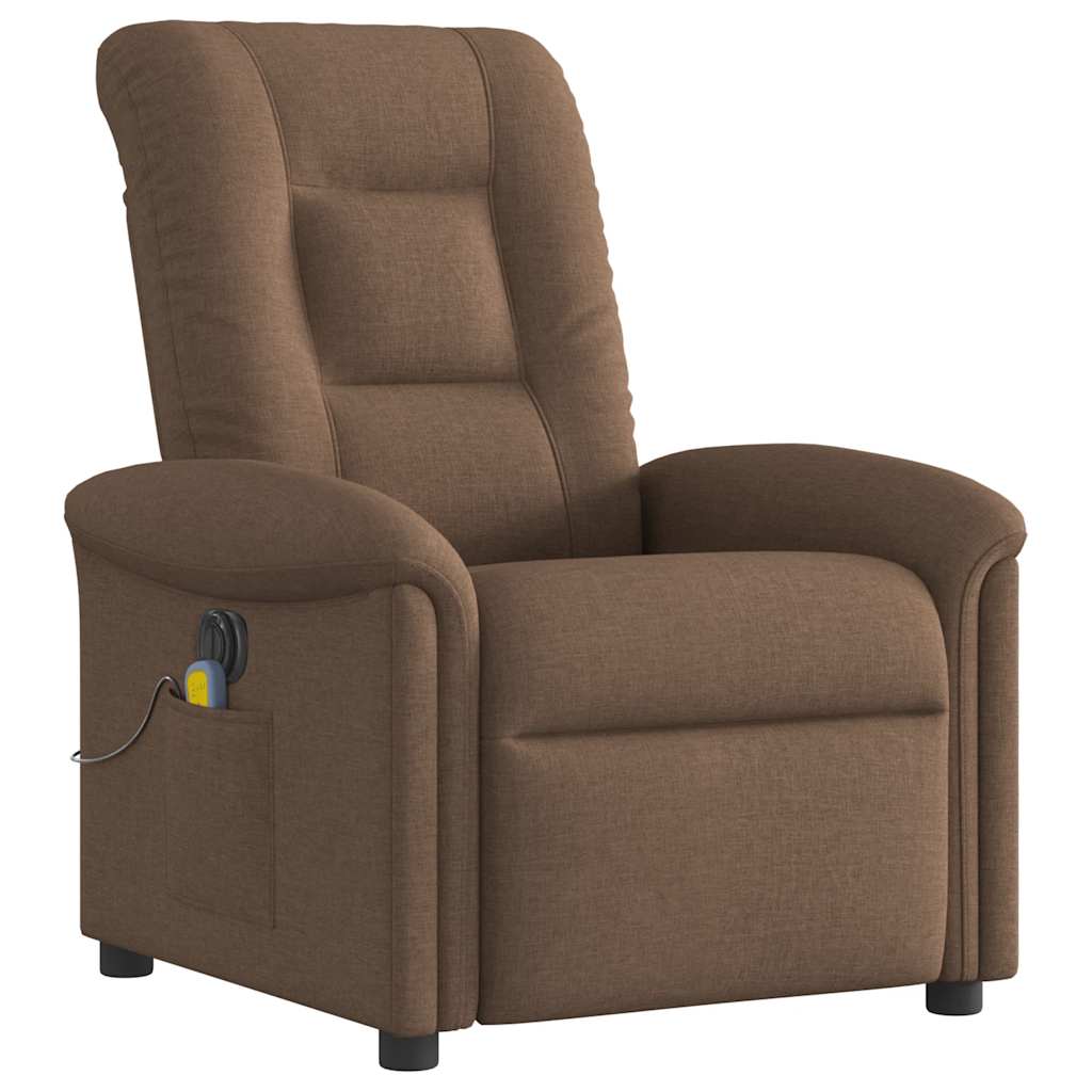 Massagestoel Stof Bruin