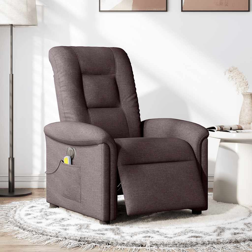 Massagestoel Stof Donkerbruin