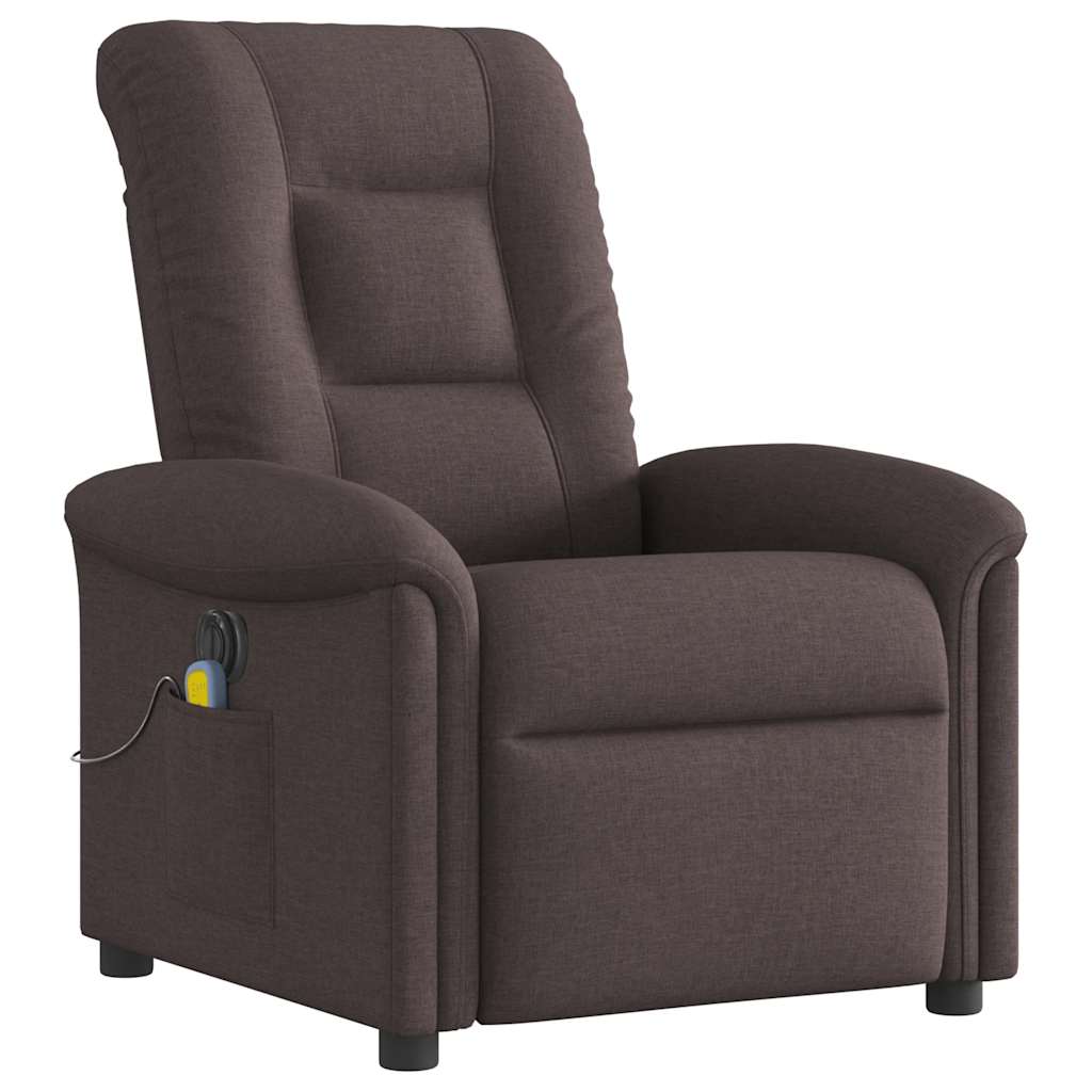 Massagestoel Stof Donkerbruin