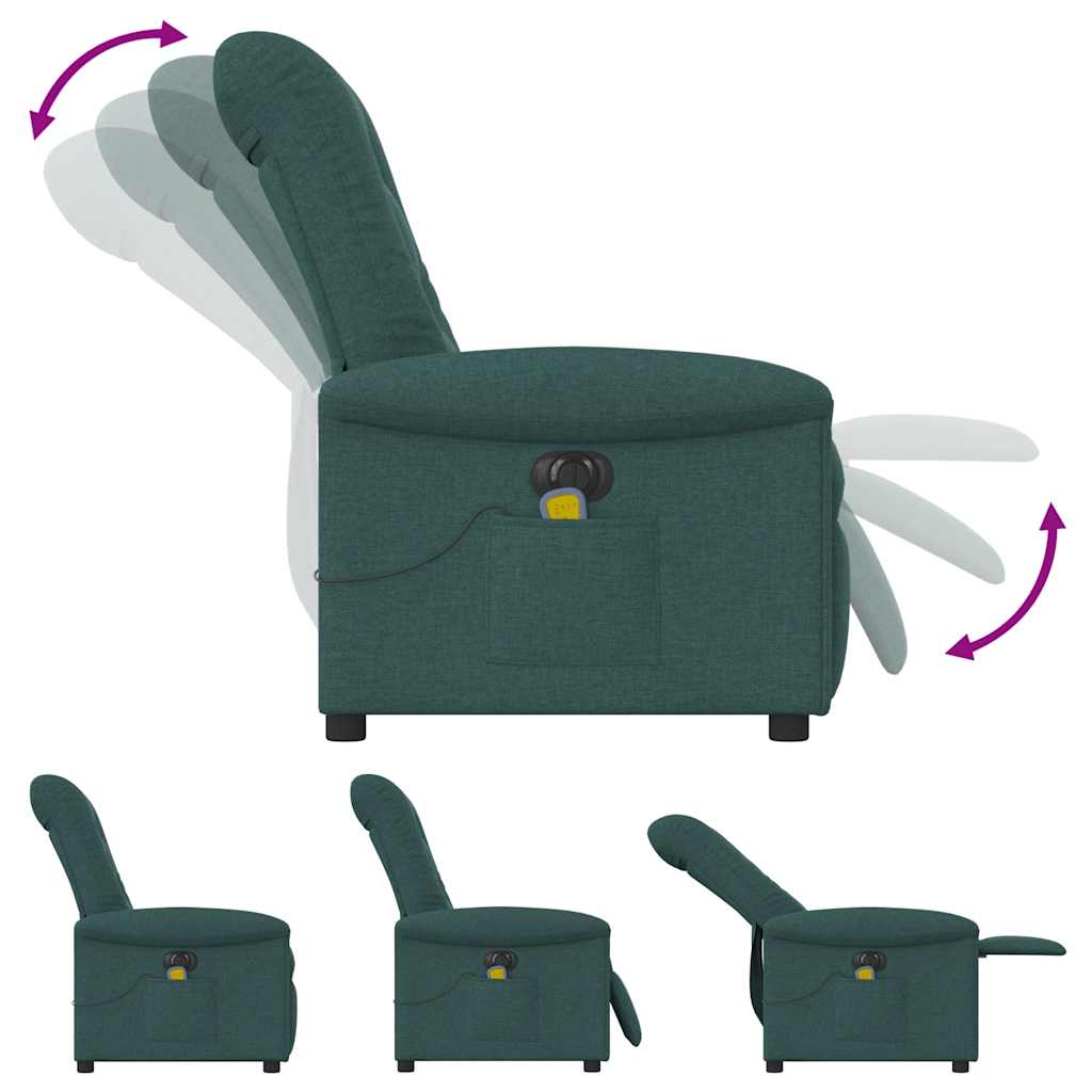 Massagestoel Stof Donkergroen