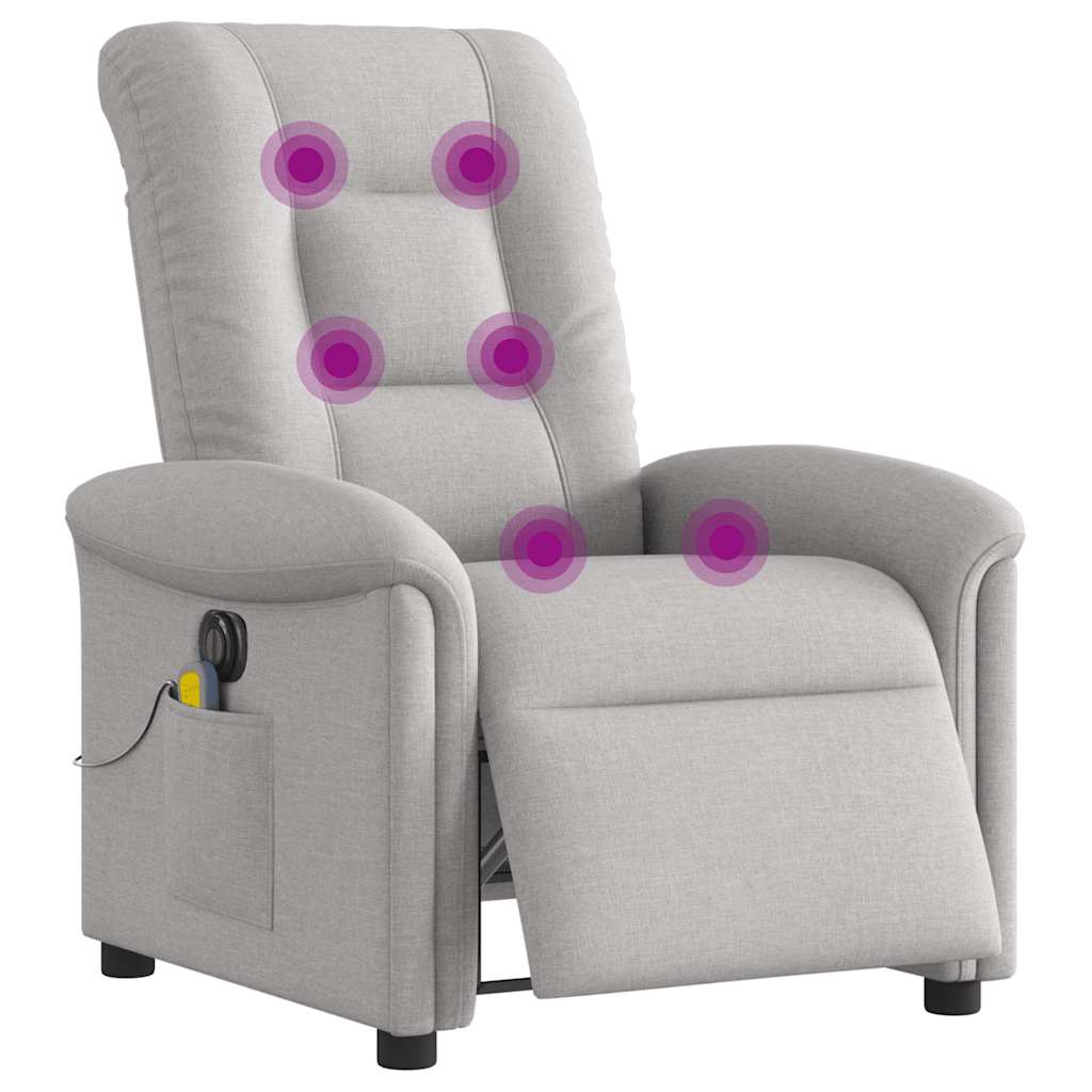 Massagestoel Stof Wolk Grijs Wolkengrijs