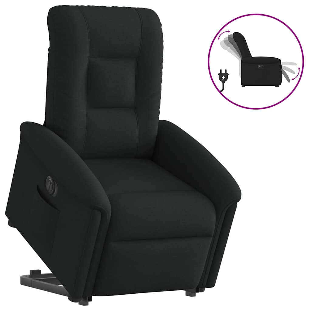 Sta-Op-Massagestoel Stof Zwart