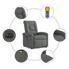 Sta-Op-Massagestoel Stof Donkergrijs