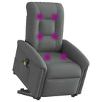 Sta-Op-Massagestoel Stof Donkergrijs