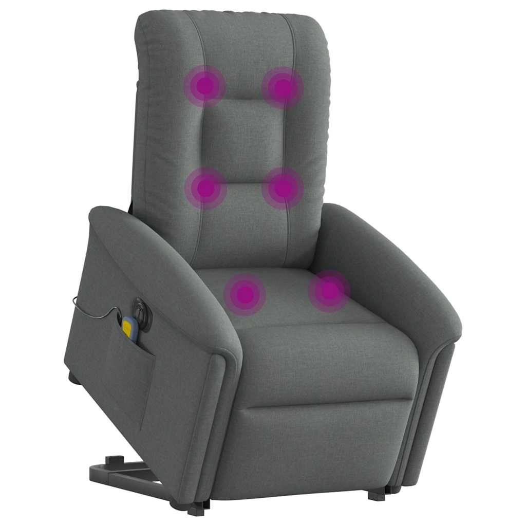 Sta-Op-Massagestoel Stof Donkergrijs