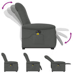 Sta-Op-Massagestoel Stof Donkergrijs