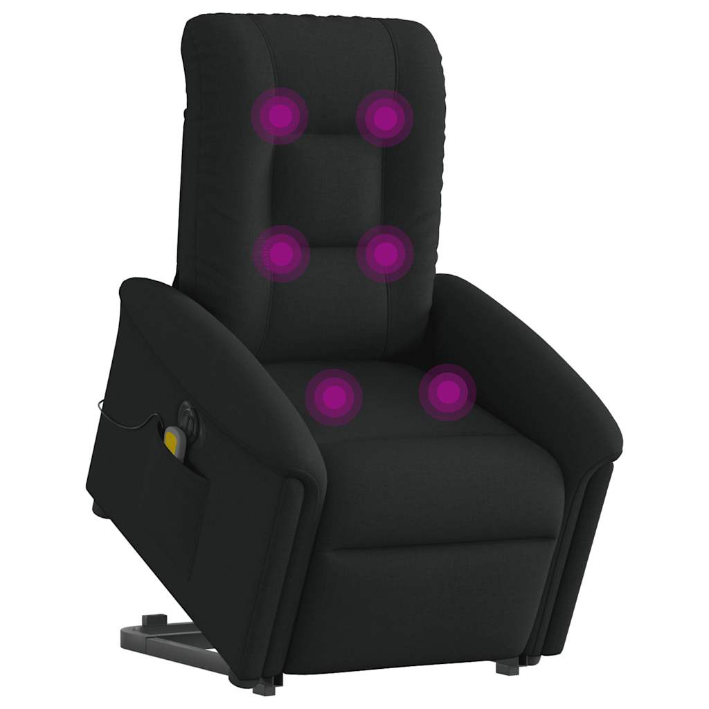 Sta-Op-Massagestoel Stof Zwart