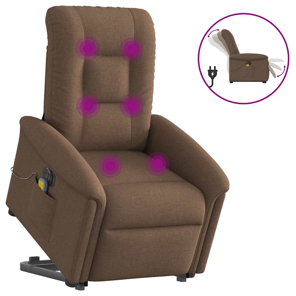 Sta-Op-Massagestoel Stof Bruin