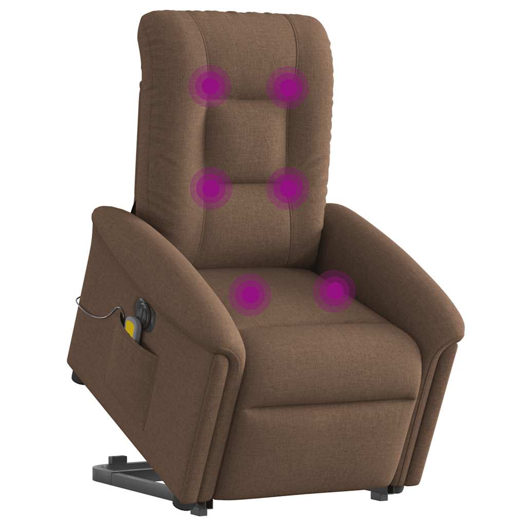 Sta-Op-Massagestoel Stof Bruin