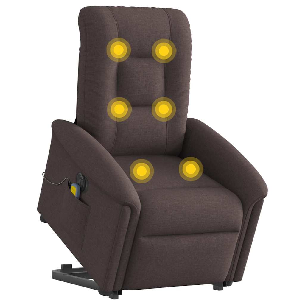 Sta-Op-Massagestoel Stof Donkerbruin