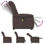 Sta-Op-Massagestoel Stof Donkerbruin