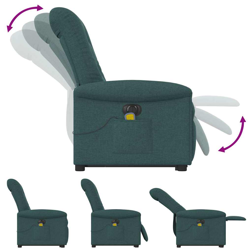 Sta-Op-Massagestoel Stof Donkergroen