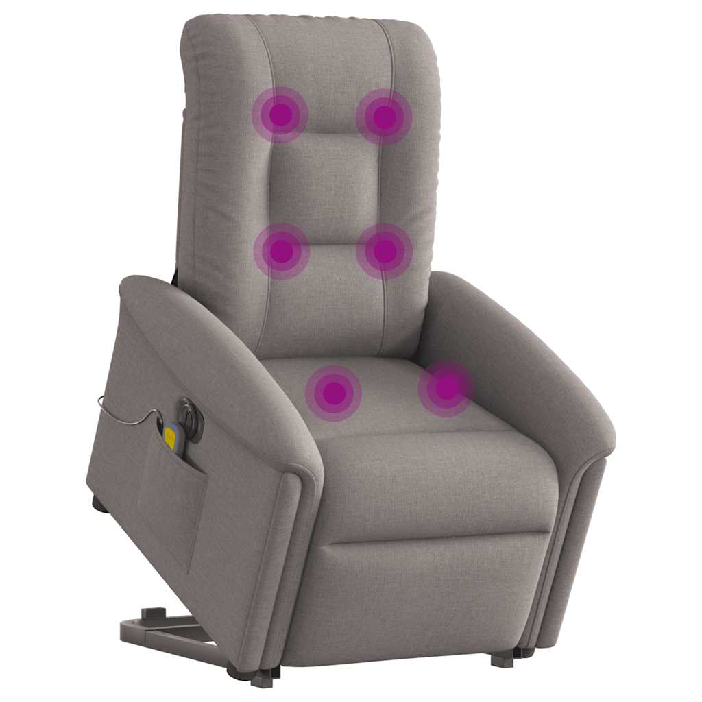 Sta-Op-Massagestoel Stof Taupe