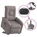 Sta-Op-Massagestoel Stof Taupe