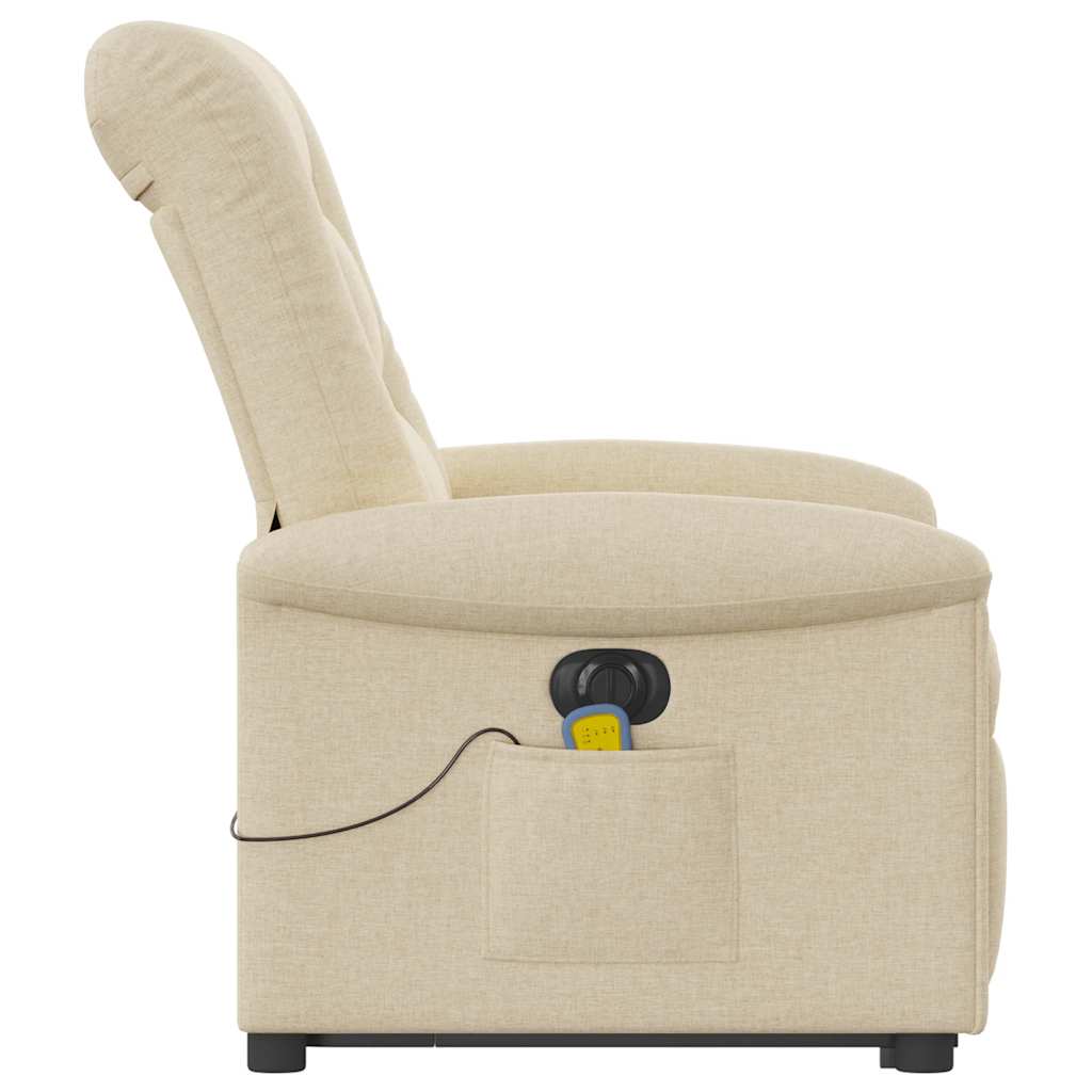 Sta-Op-Massagestoel Stof Kleurig Crème