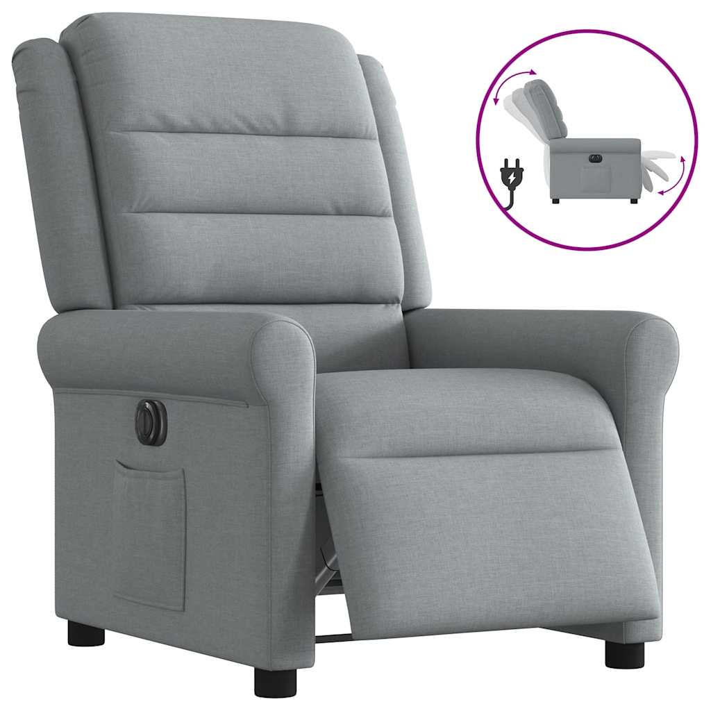 Massagestoel Stof Lichtgrijs