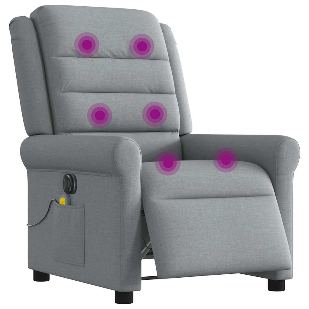 Massagestoel Stof Lichtgrijs