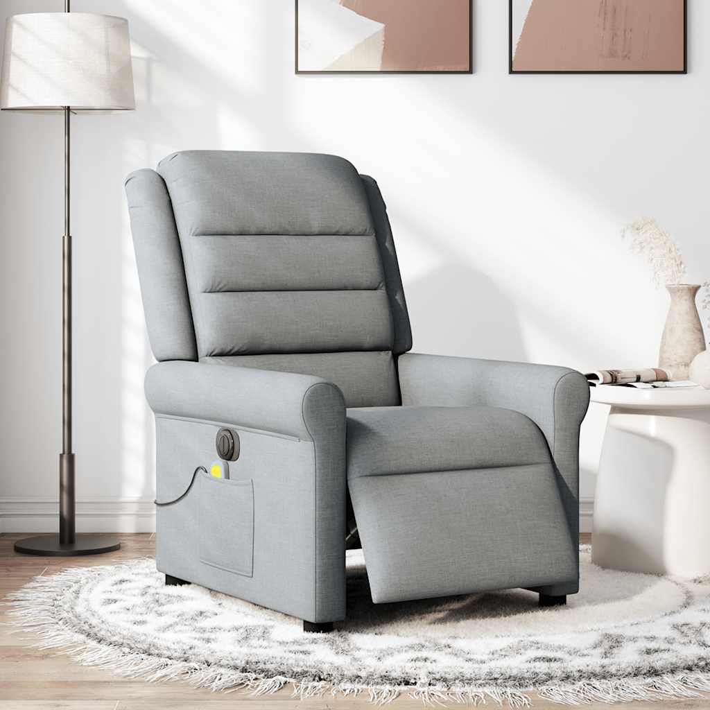 Massagestoel Stof Lichtgrijs