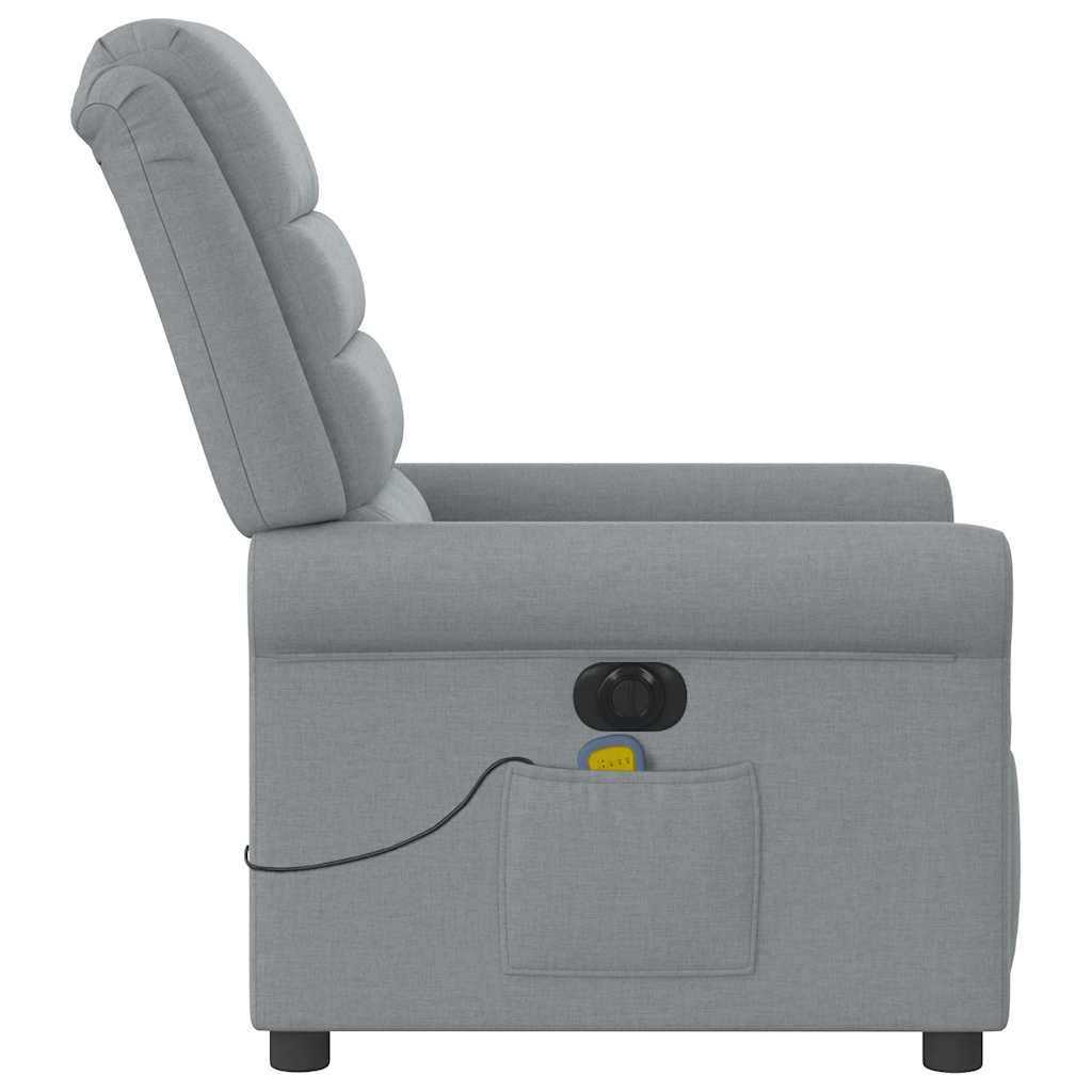 Massagestoel Stof Lichtgrijs