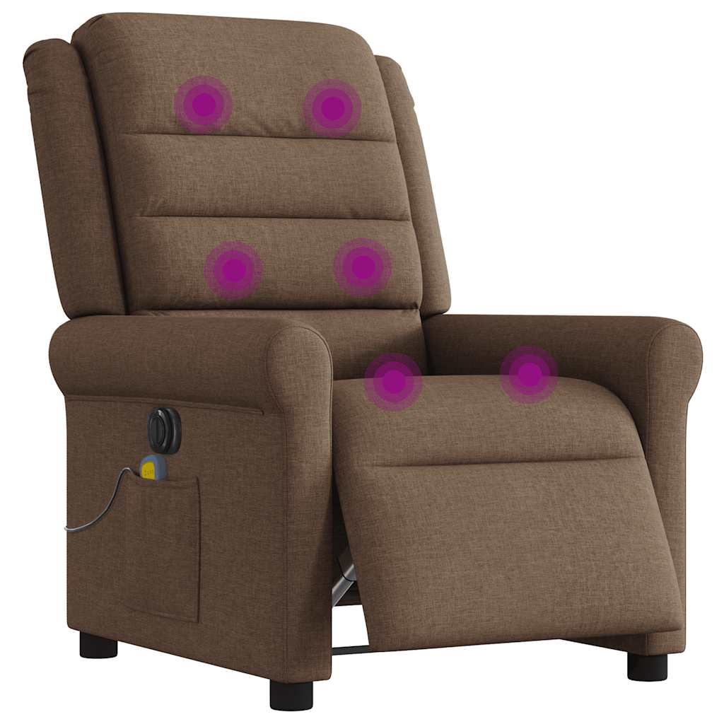 Massagestoel Stof Bruin