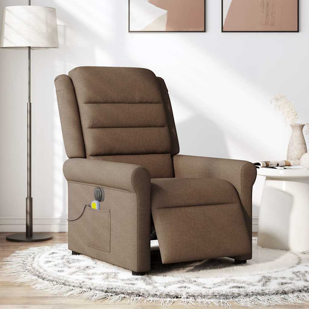 Massagestoel Stof Bruin