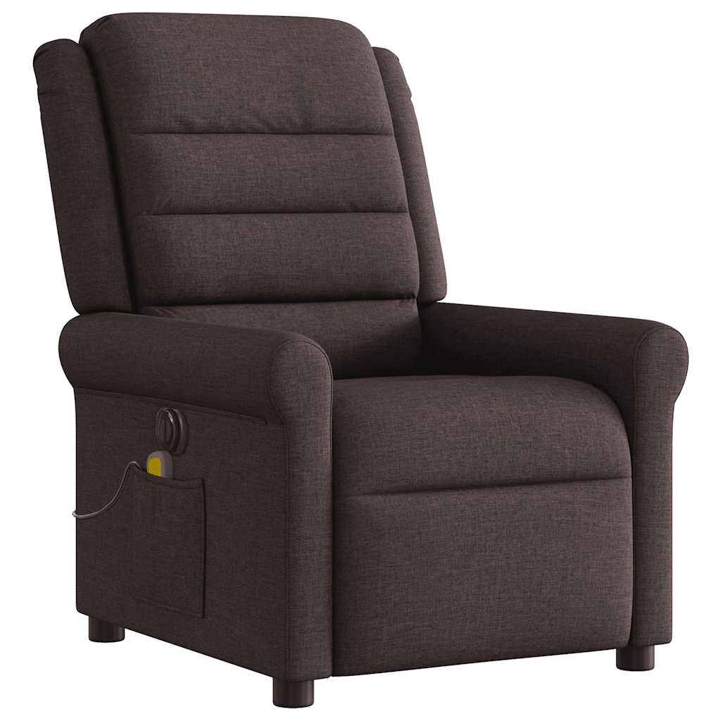 Massagestoel Stof Donkerbruin