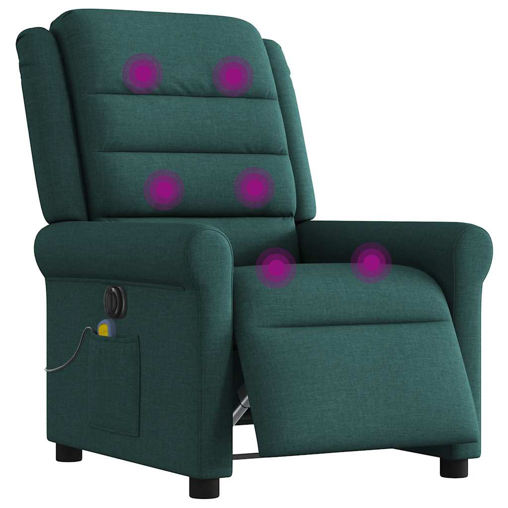 Massagestoel Stof Donkergroen