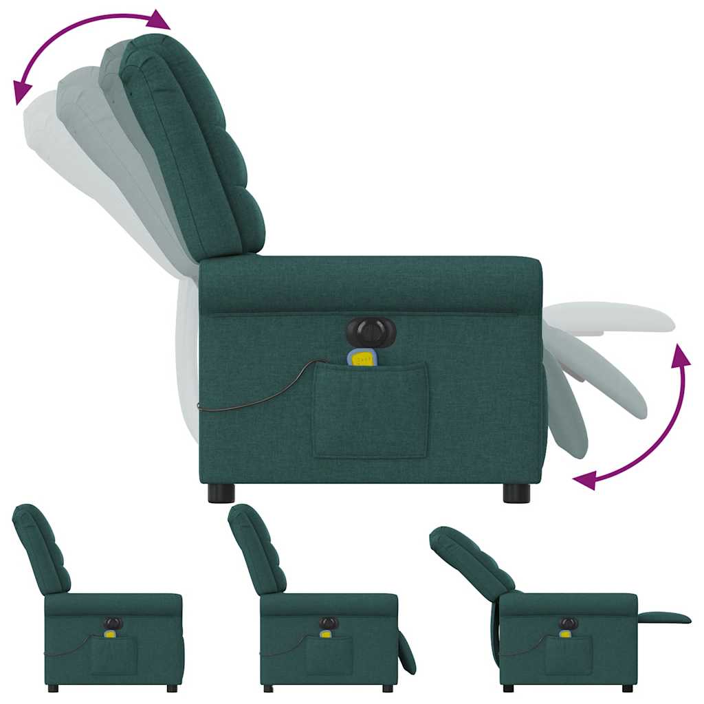 Massagestoel Stof Donkergroen