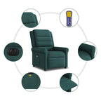 Massagestoel Stof Donkergroen