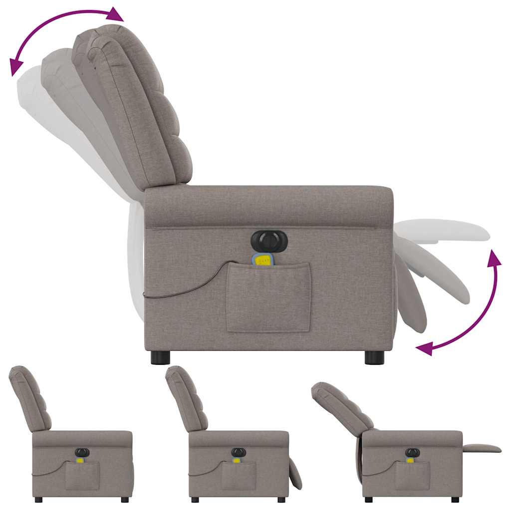 Massagestoel Stof Taupe