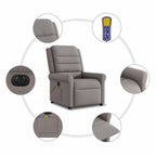 Massagestoel Stof Taupe
