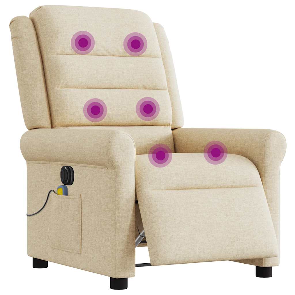 Massagestoel Stof Kleurig Crème