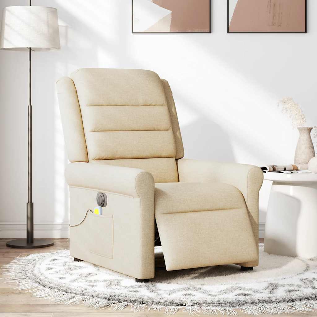 Massagestoel Stof Kleurig Crème