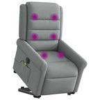 Sta-Op-Massagestoel Stof Lichtgrijs