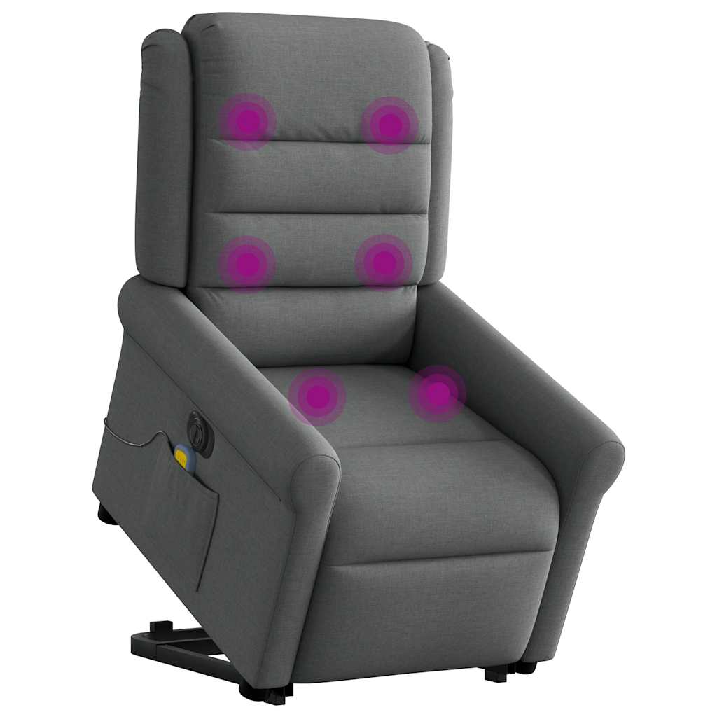 Sta-Op-Massagestoel Stof Donkergrijs