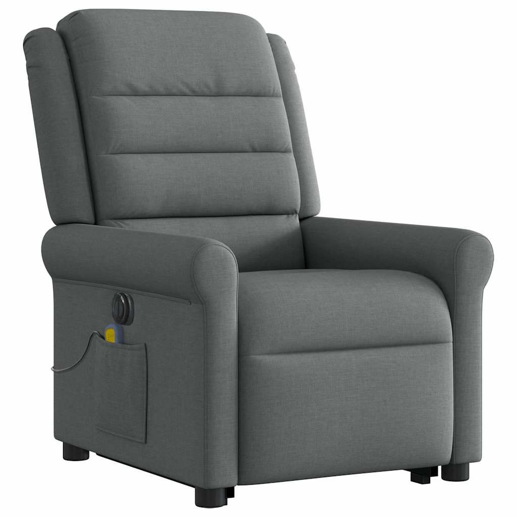 Sta-Op-Massagestoel Stof Donkergrijs