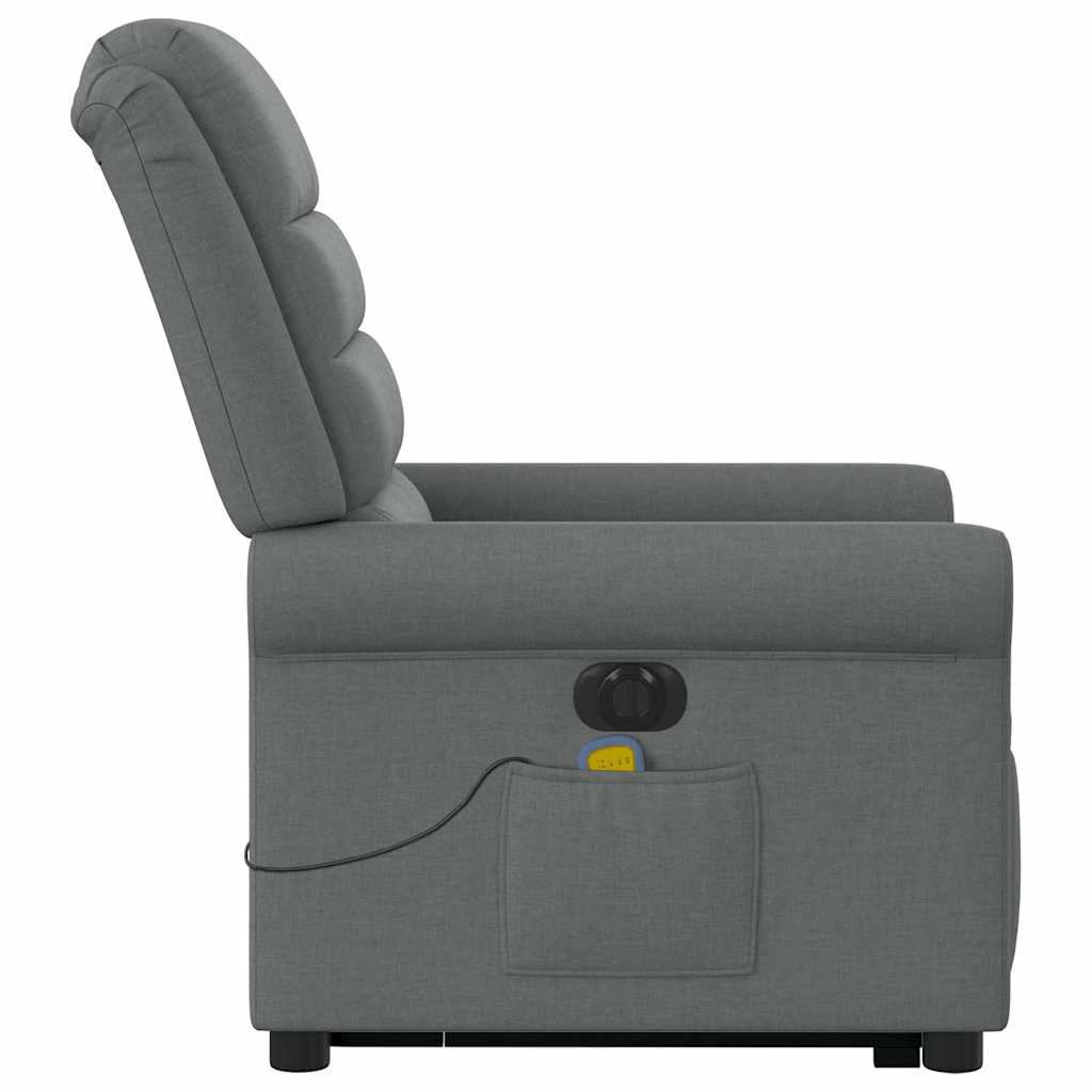 Sta-Op-Massagestoel Stof Donkergrijs