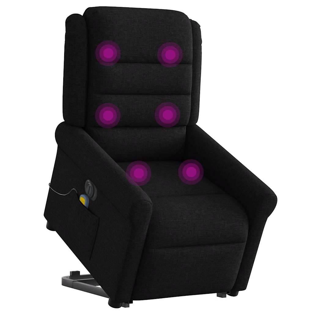 Sta-Op-Massagestoel Stof Zwart