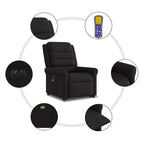 Sta-Op-Massagestoel Stof Zwart