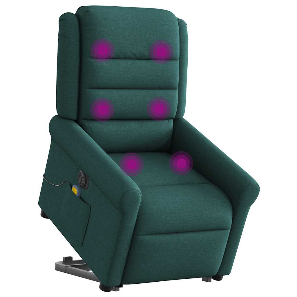 Sta-Op-Massagestoel Stof Donkergroen