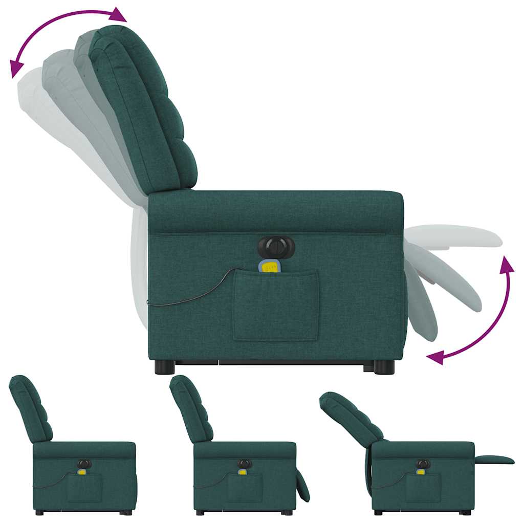 Sta-Op-Massagestoel Stof Donkergroen