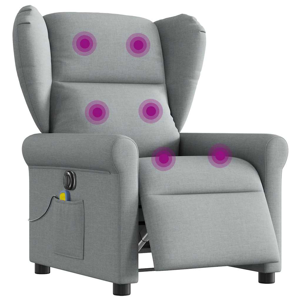 Massagestoel Stof Lichtgrijs