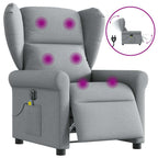 Massagestoel Stof Lichtgrijs