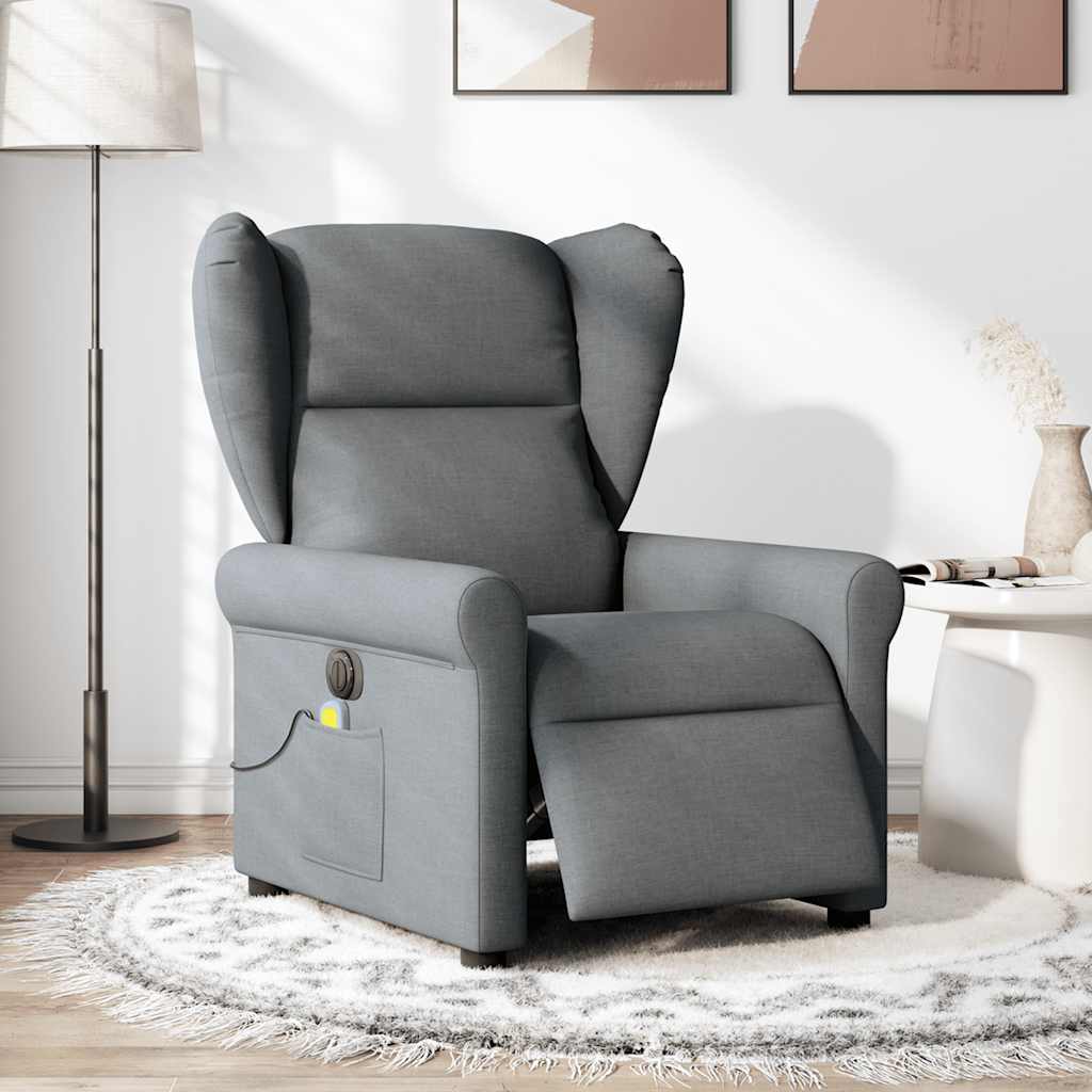 Massagestoel Stof Donkergrijs