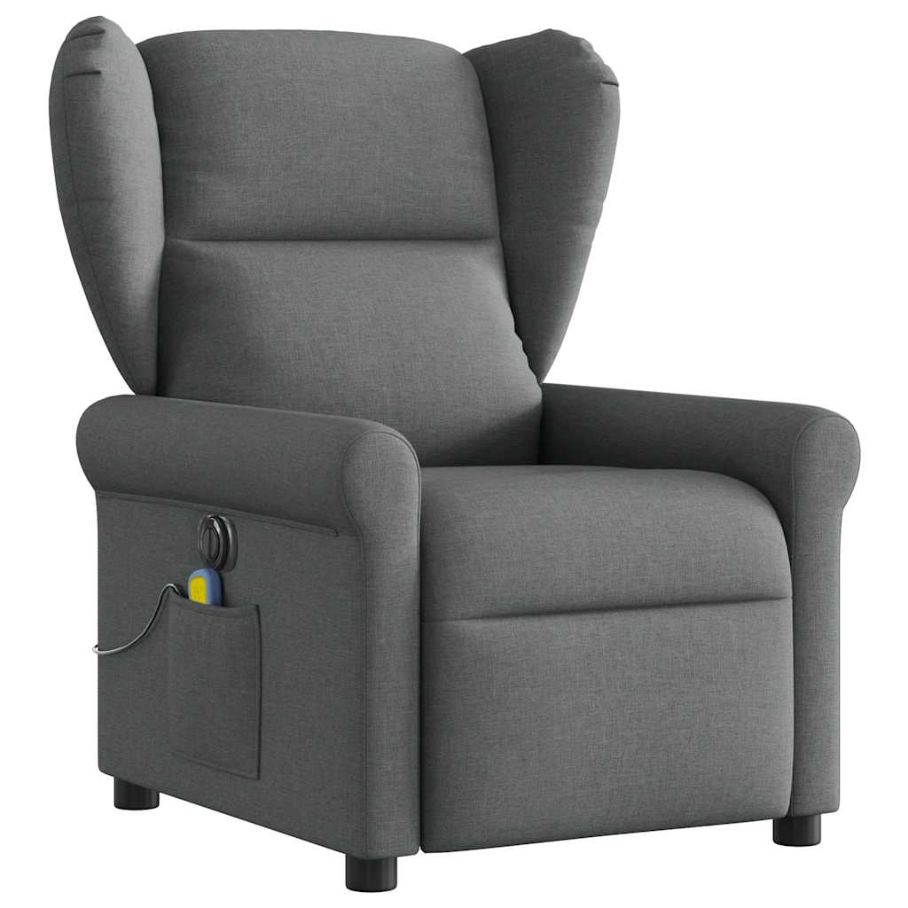 Massagestoel Stof Donkergrijs