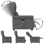 Massagestoel Stof Donkergrijs