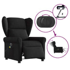 Massagestoel Stof Zwart