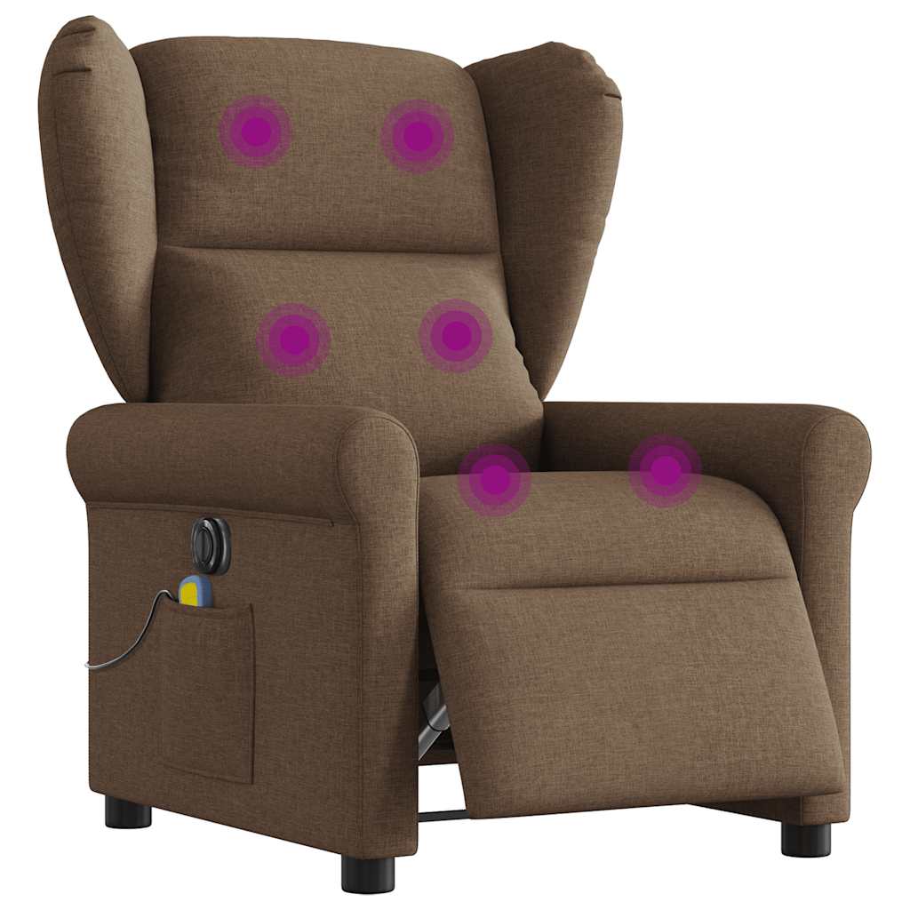 Massagestoel Stof Bruin